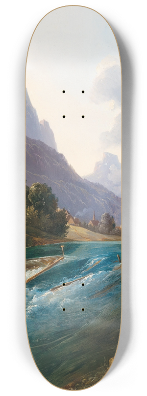 Franz Steinfeld - Wild Waters (A raft canal, Salzkammergut) 8.25 inch art skate deck