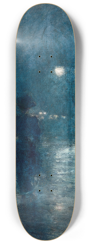 Childe Hassam - Fifth Avenue Nocturne 8.25 inch art skate deck