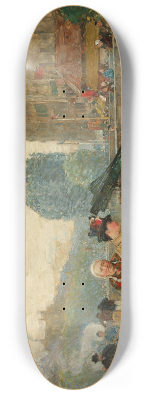 Childe Hassam - Quai St. Michel 8.25 inch art skate deck