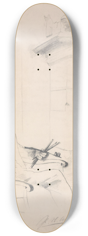 Christian Krohg - Peter Nicolai Arbo 8.25 inch art skate deck