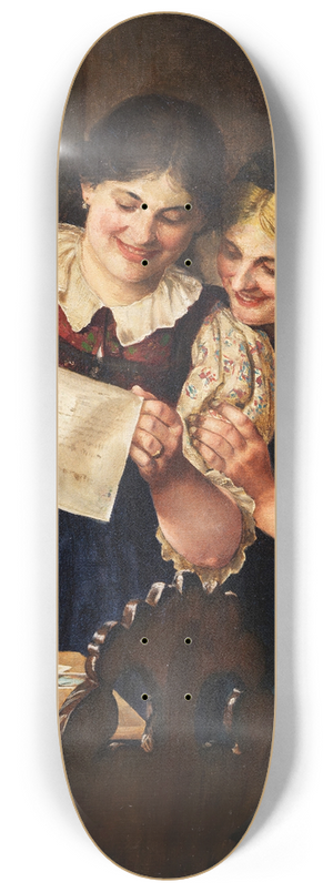 Franz von Defregger - Der Liebesbrief 8.25 inch art skate deck