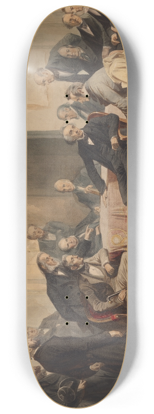 Christian Schussele - Men of Progress 8.25 inch art skate deck