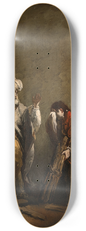 Christian Wilhelm Ernst Dietrich - Das Opfer Abrahams 8.25 inch art skate deck