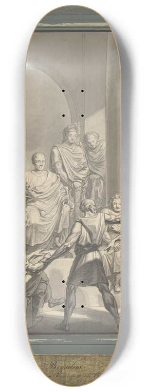 Franz von Hauslab the Younger - Assembly of Roman Figures, from Regulus, a play by Collin 8.25 inch art skate deck