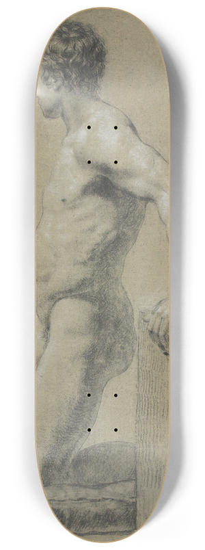 Christoffer Wilhelm Eckersberg - Mandlig knlende modelfigur, profil til venstre 8.25 inch art skate deck