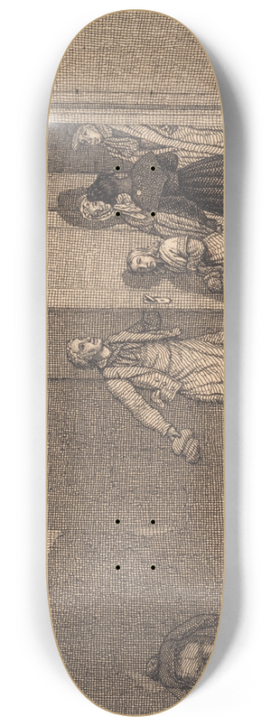 Christoffer Wilhelm Eckersberg - Rejsende fr vist deres vrelse Illustration til Linearperspectiven , Tavle VIII 8.25 inch art skate deck