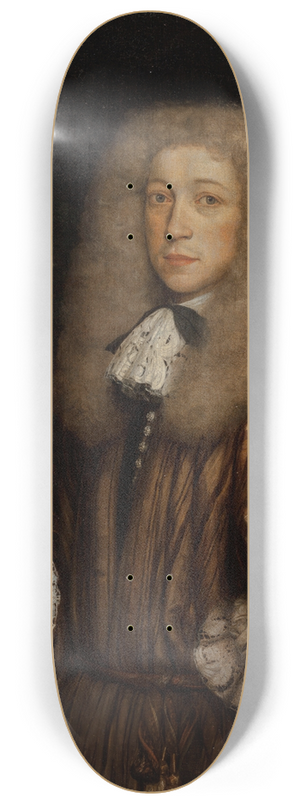 Circle of John Michael Wright - Gentleman with Watch 8.25 inch art skate deck