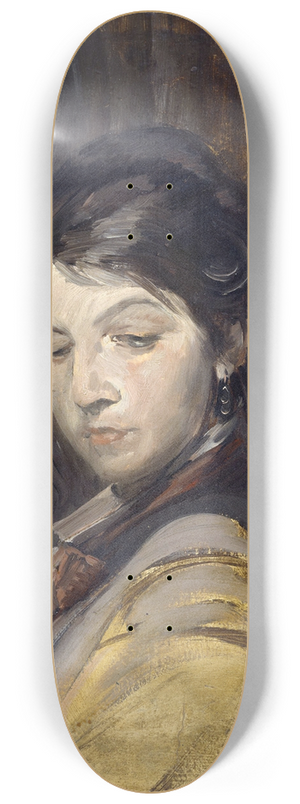 Franz von Lenbach - Unknown Girl 8.25 inch art skate deck