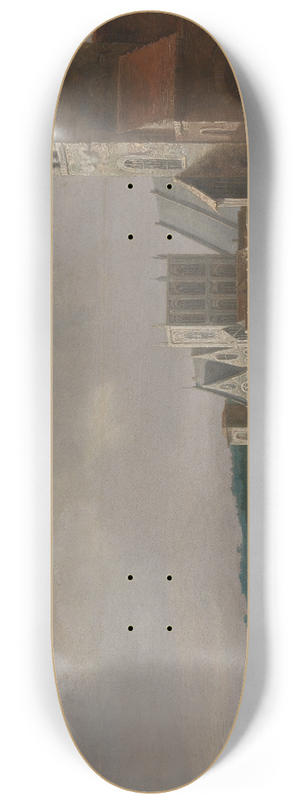 Claude de Jongh - The Thames at Westminster 8.25 inch art skate deck