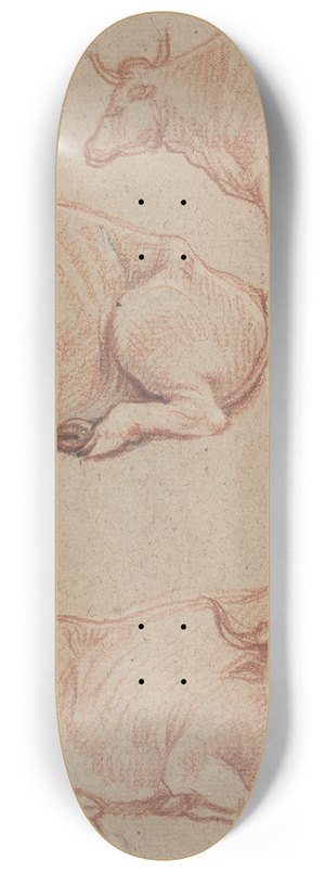 Claude Lorrain - Four Cows 8.25 inch art skate deck
