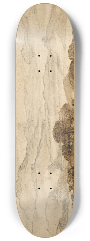 Claude Lorrain - Landscape in Latium with Farm Laborers 8.25 inch art skate deck