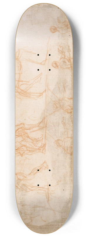 Claude Lorrain - Studies of figures 8.25 inch art skate deck