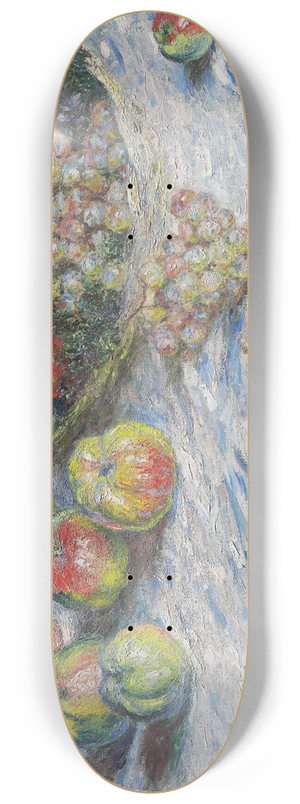 Claude Monet - Apples and Grapes 8.25 inch art skate deck
