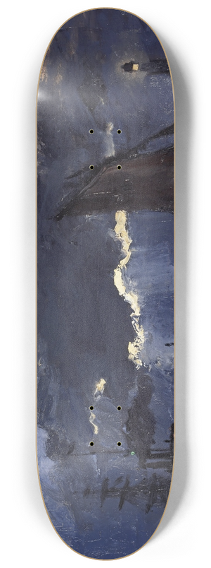 Claude Monet - A Seascape, Shipping by Moonlight 8.25 inch art skate deck