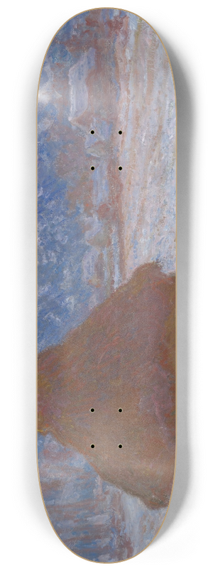 Claude Monet - Stack of Wheat (Snow Effect, Overcast Day) 8.25 inch art skate deck