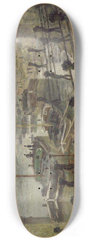 Claude Monet - The Coalmen 8.25 inch art skate deck