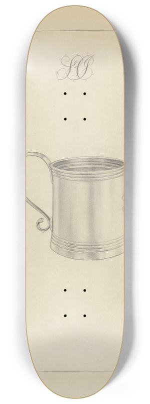 Clayton Braun - Silver Mug 8.25 inch art skate deck