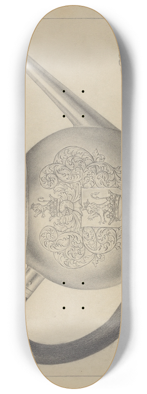 Clayton Braun - Silver Teapot 8.25 inch art skate deck