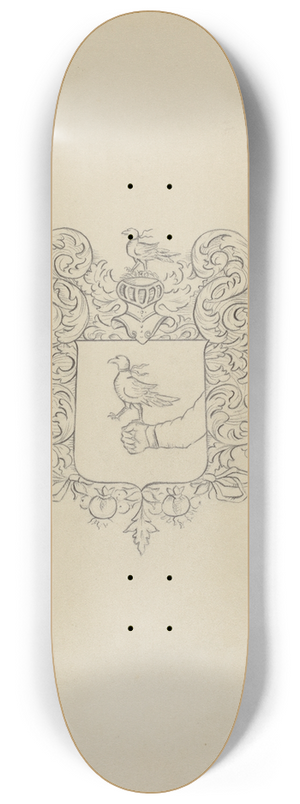 Clayton Braun - Silver Teapot 8.25 inch art skate deck