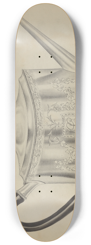 Clayton Braun - Silver Teapot 8.25 inch art skate deck