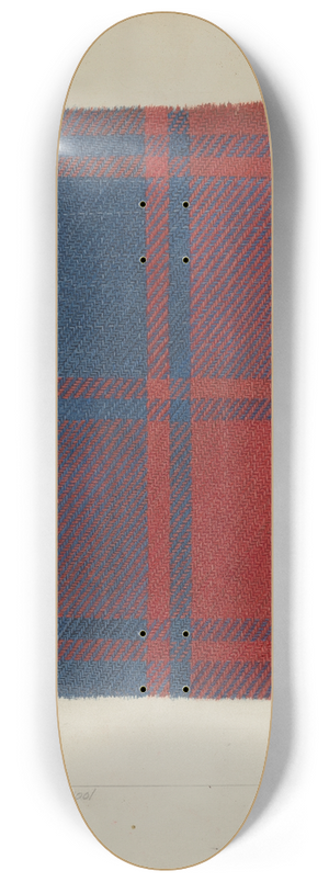 Clyde L. Cheney - Plaid Homespun Coverlet 8.25 inch art skate deck