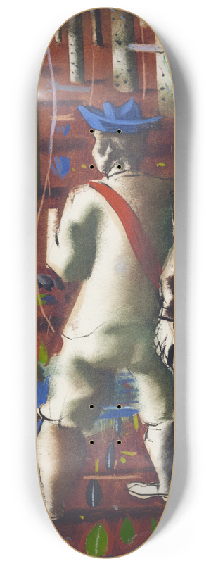 Cndido Portinari - Preparatory drawing for Entry into the forest 8.25 inch art skate deck