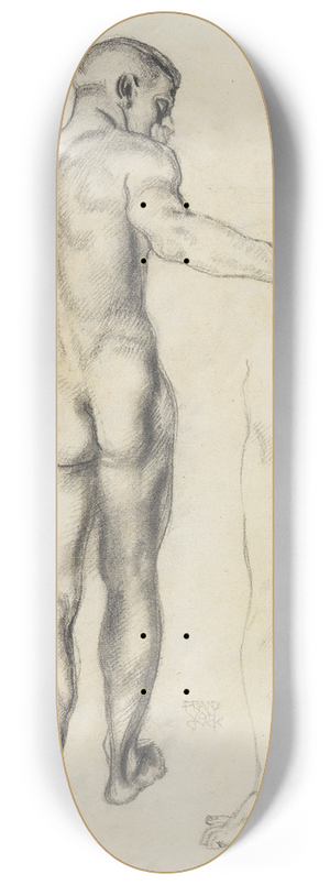Franz von Stuck - Mnnlicher Rckenakt 8.25 inch art skate deck