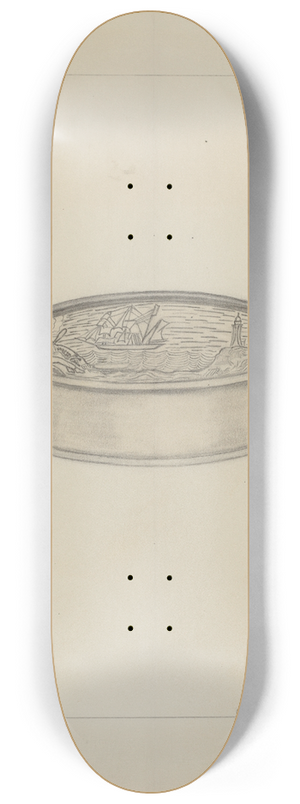 Columbus Simpson - Silver Snuff Box 8.25 inch art skate deck