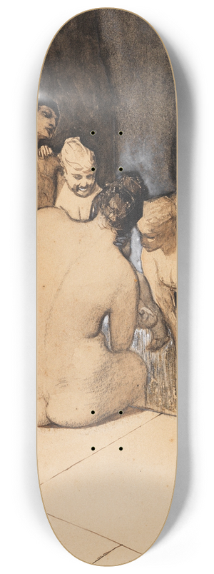 Franz von Stuck - Satyr mit Nymphen und Kind 8.25 inch art skate deck