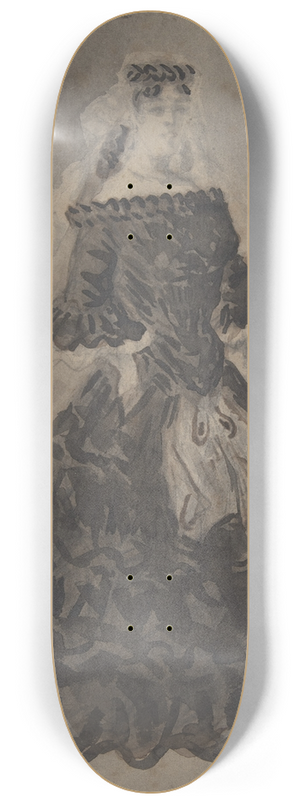 Constantin Guys - A Lady with a Veil 8.25 inch art skate deck