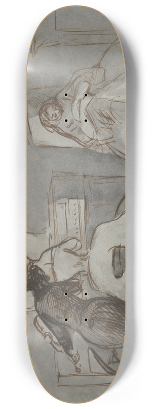 Constantin Guys - Student and MusicTeacher 8.25 inch art skate deck