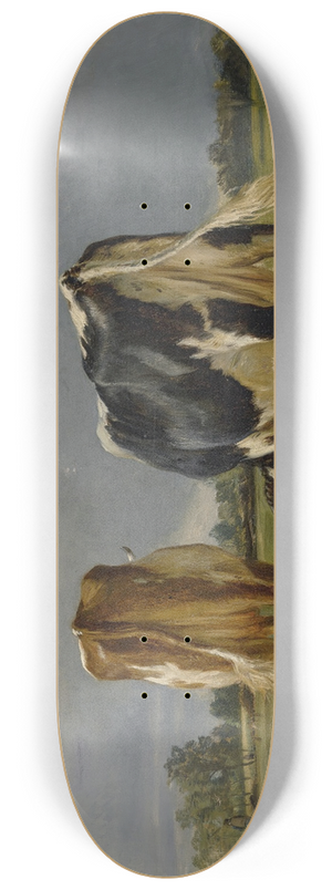 Constant Troyon - Cows In A Pasture 8.25 inch art skate deck