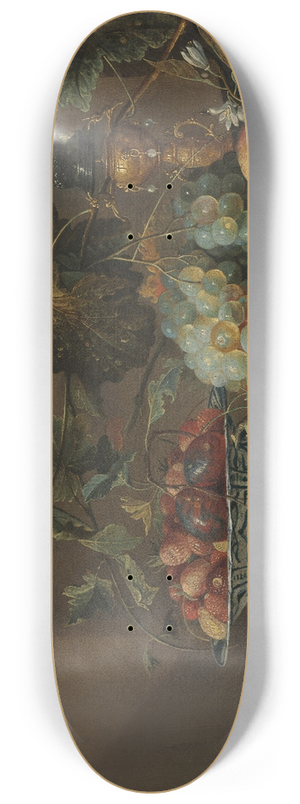 Cornelis de Heem - Still-Life with Crayfish, Oysters, and Fruit 8.25 inch art skate deck
