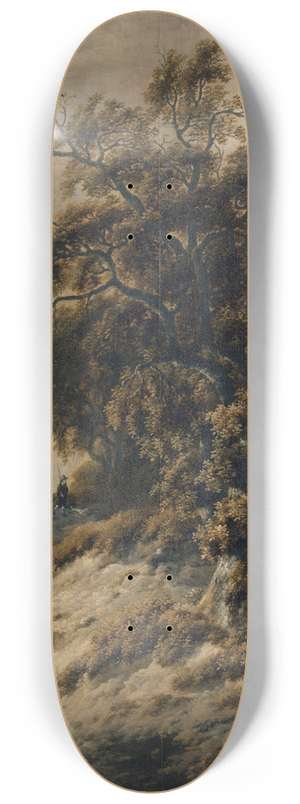 Cornelis Gerritsz Decker - Dutch Landscape with Staffage Figures 8.25 inch art skate deck