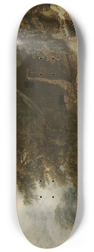 Cornelis Gerritsz Decker - Landscape with a mill 8.25 inch art skate deck