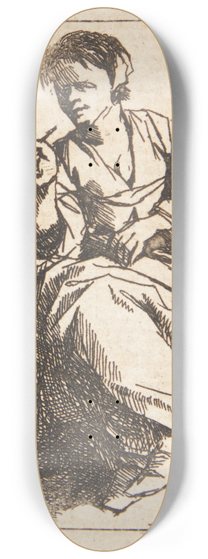 Cornelis Pietersz. Bega - Rygende kvinde 8.25 inch art skate deck