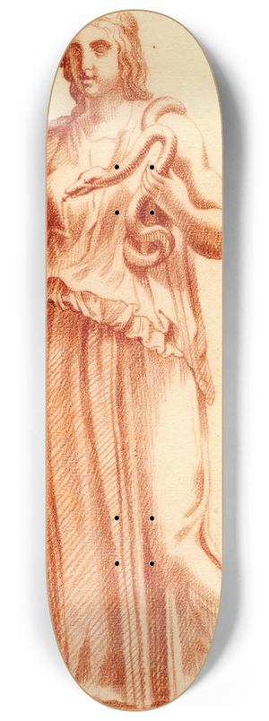 Cornelis Pronk - Beeld van staande vrouw met slang in haar hand 8.25 inch art skate deck