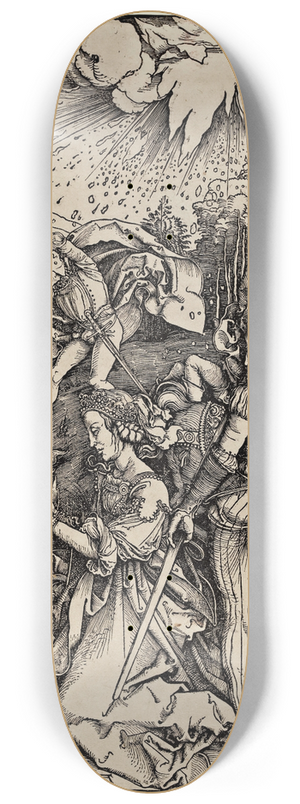 Albrecht Drer - The Martyrdom of St. Catherine of Alexandria 8.25 inch art skate deck