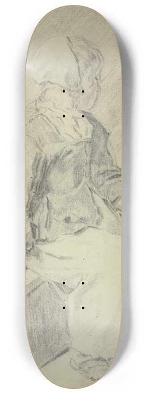 Cornelis Saftleven - Auf einem Schemel sitzendes Mdchen 8.25 inch art skate deck