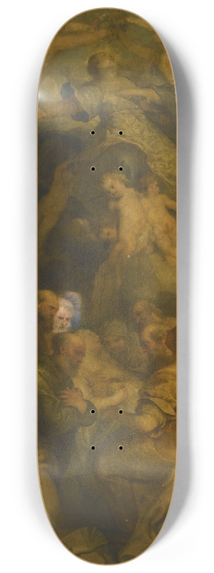 Cornelis Schut - Death, assumption and coronation of the Virgin 8.25 inch art skate deck