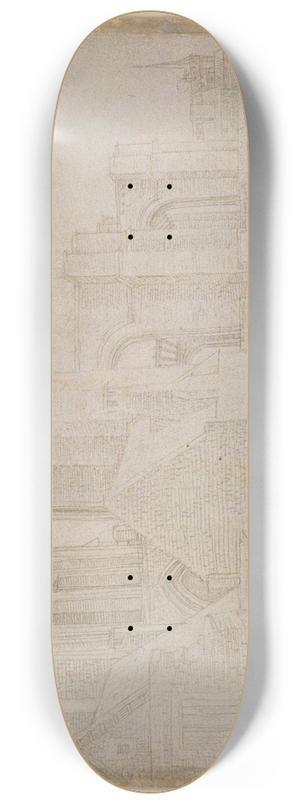 Albrecht Drer - The New Choir of St Gertrudis in Bergen op Zoom 8.25 inch art skate deck Albrecht Drer - The New Choir of St Gertrudis in Bergen op Zoom 8.25 inch art skate deck