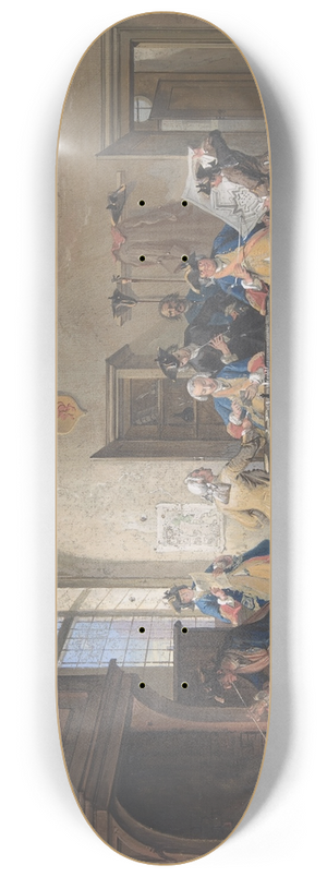 Cornelis Troost - Guardroom Scene 8.25 inch art skate deck