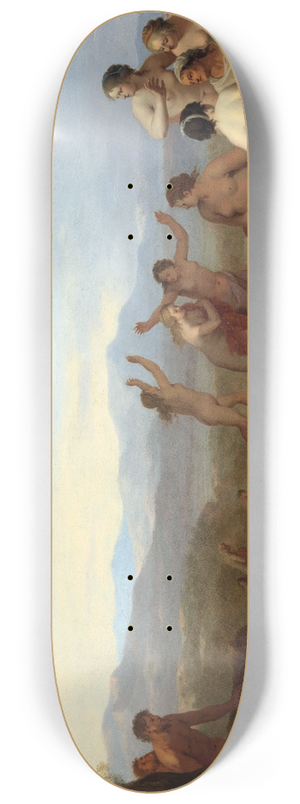 Cornelis Van Poelenburch - Satyrs Spying on Nymphs 8.25 inch art skate deck