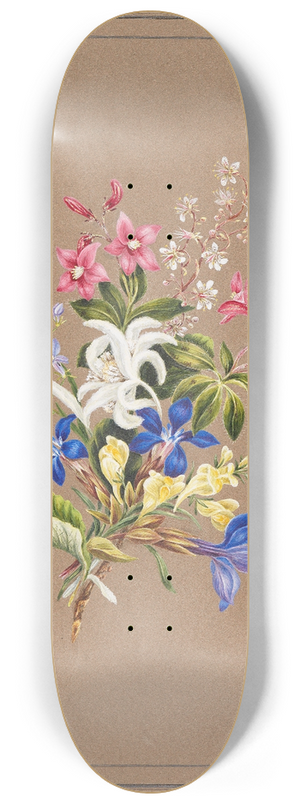 Franz Xaver Nachtmann - Alpenblumenstrau 8.25 inch art skate deck