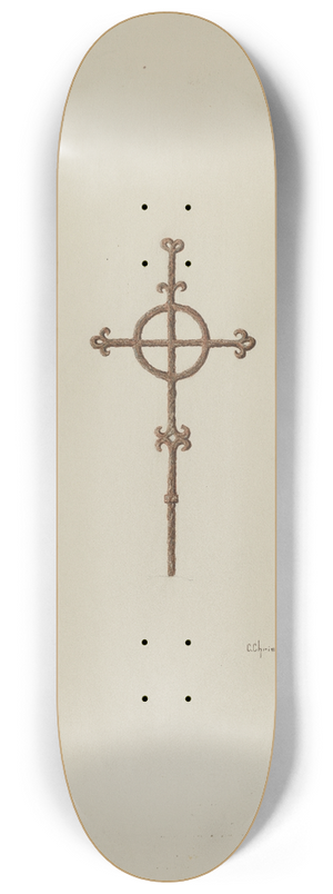 Cornelius Christoffels - Wrought Iron Cross, Campanario 8.25 inch art skate deck