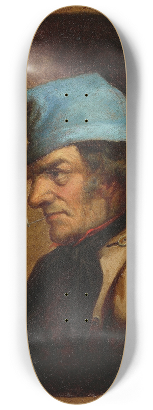 Cornelius David Krieghoff - Habitant with Blue Tuque and Pipe 8.25 inch art skate deck