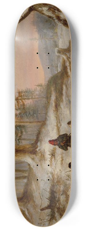 Cornelius David Krieghoff - Moose Hunters 8.25 inch art skate deck