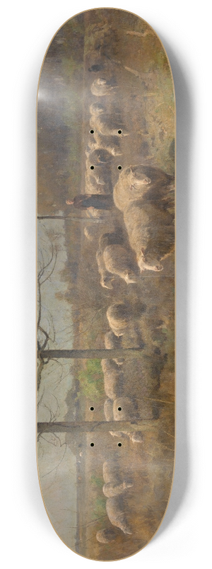 Cornelius van Leemputten - A Sunny Day in March 8.25 inch art skate deck