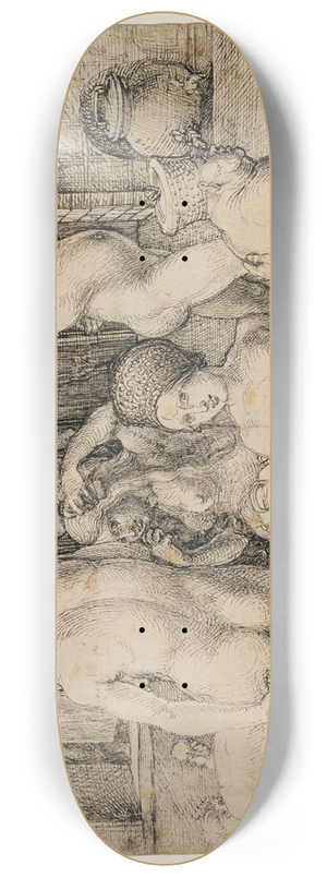Albrecht Drer - The Womens Bath 8.25 inch art skate deck Albrecht Drer - The Womens Bath 8.25 inch art skate deck