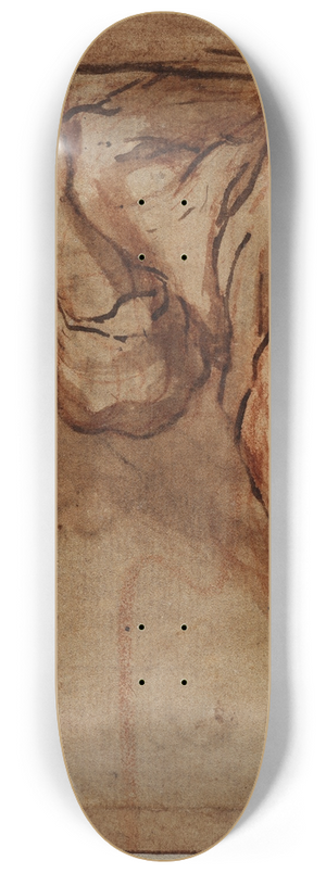 Correggio - Seated Figure, facing left 8.25 inch art skate deck